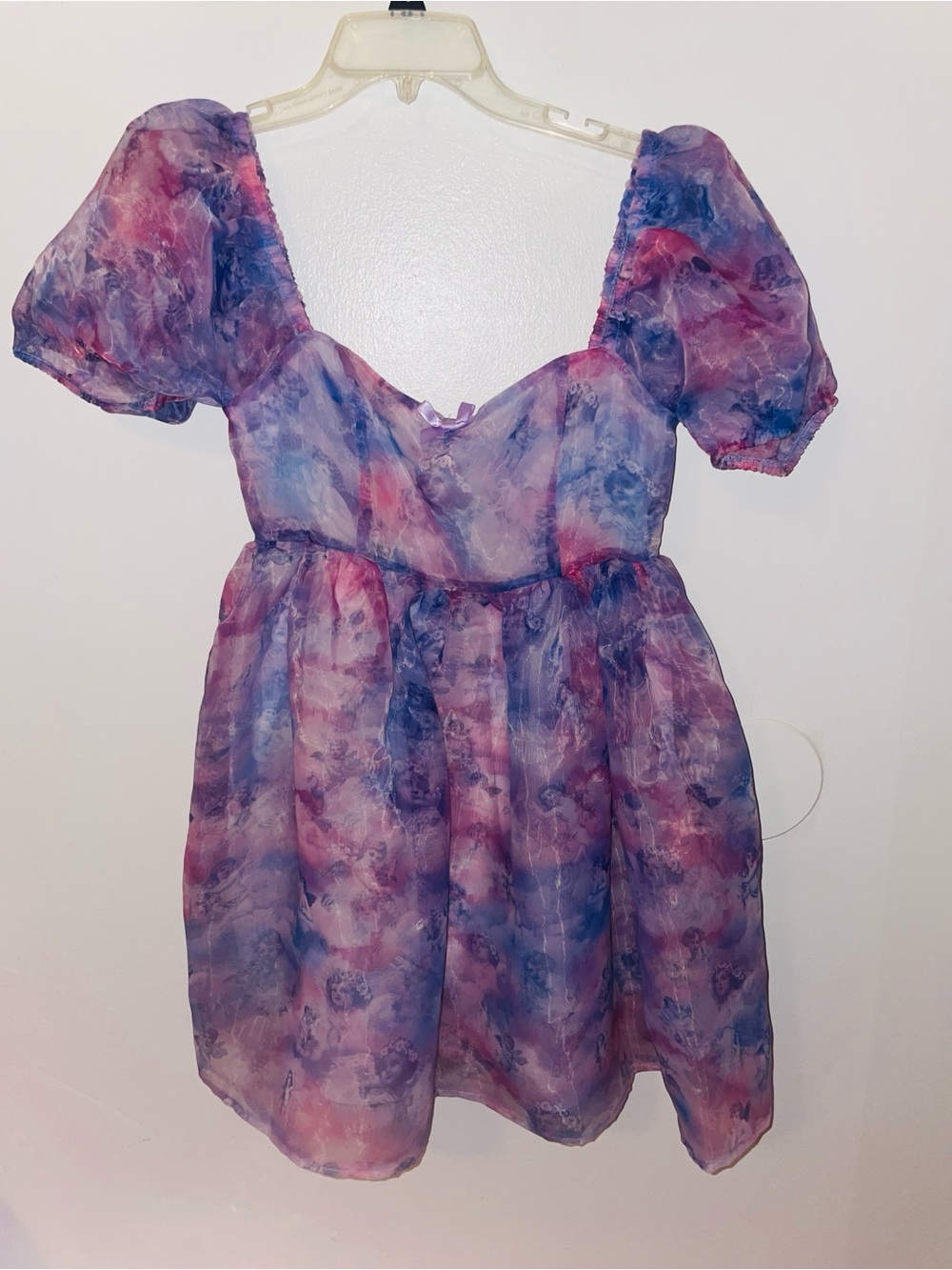 Sugar Thrillz Purple and Pink Cupid Puff Sleeve Dress